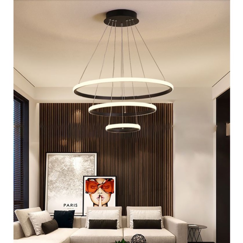 Ảnh Đèn thả MONSKY IRENE 3 vòng 3 chế độ màu ánh sáng có điều khiển từ xa tiện dụng 3
