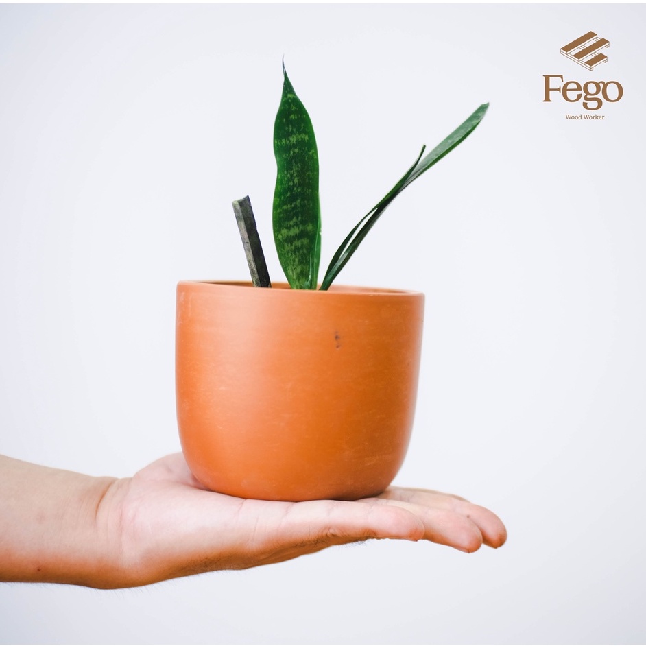 Ảnh Chậu cây đất nung cỡ trung FEGO để trồng cây ban công, bàn làm việc nhiều kích thước 1