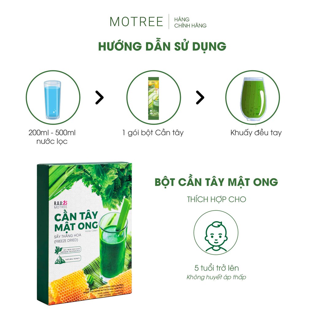 Ảnh Cần Tây Mật Ong Motree Giảm Cân Đẹp Da Detox Cơ Thể hộp 14 gói 4