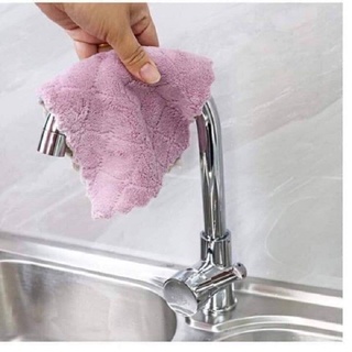 COMBO 5 Khăn Lau Đa Năng Siêu Thấm Hút 2 Mặt 14*25cm 2395
