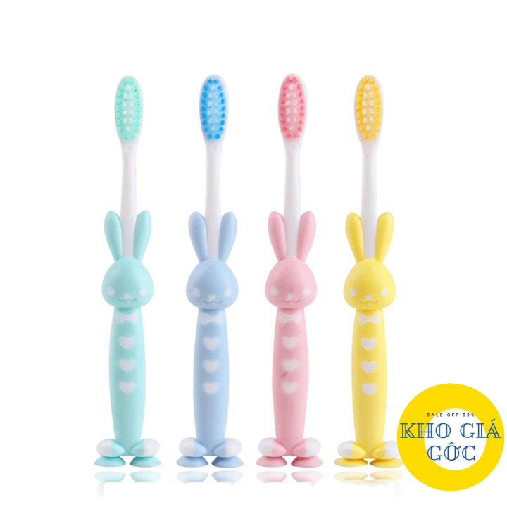 [COMBO 10] Set 4 Bàn Chải Xuất Nhật Cho Bé,  Bàn Chải Đánh Răng Trẻ Em Hình Ngộ Nghĩnh (thỏ, gấu)