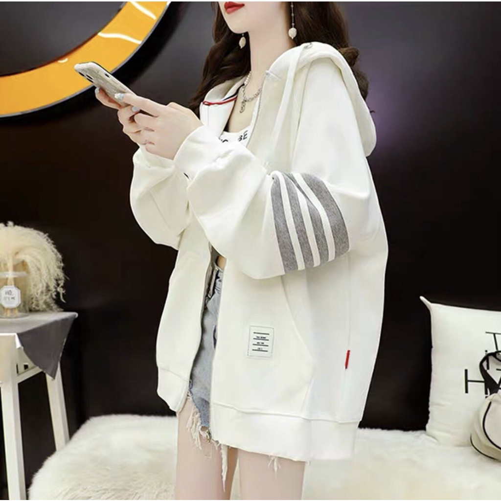 Áo khoác nỉ ngoại form to y hình THANH LỊCH , NÓN TO CHỐNG NẮNG TỐT