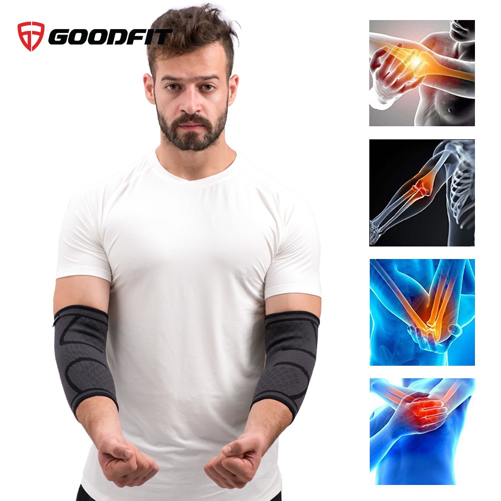 Băng bảo vệ khuỷu tay thể thao, tập Gym co giãn đàn hồi GoodFit GF402E