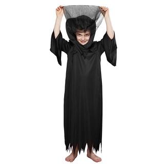 Trang phục của một hồn ma kinh dị Nhân vật đóng vai thần chết cho trẻ em trưởng thành Halloween