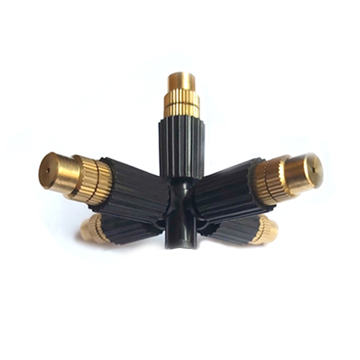 Béc tưới phun sương 5 hướng đầu đồng (Tùy chọn chân nối), đầu nối 6mm, 8mm, 21mm...