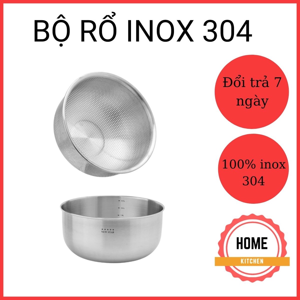 Bộ rổ Inox 304 cao cấp Newstar. Rổ cứng cáp, chắc chắn,không bị han gỉ ...