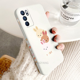 ốp lưng oppo reno 6 4g reno 6 5g reno 6z 5g Ốp Điện Thoại TPU Silicone Hình Ba Chú Thỏ Đáng Yêu Kèm Dây Đeo Cho oppo reno 6 4g reno 6 5g reno 6z 5g