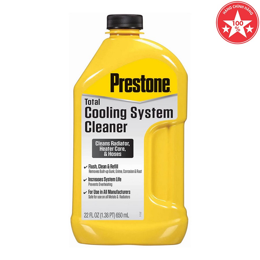 Vệ sinh két nước làm mát động cơ Prestone Radiator Cleaner 650ml