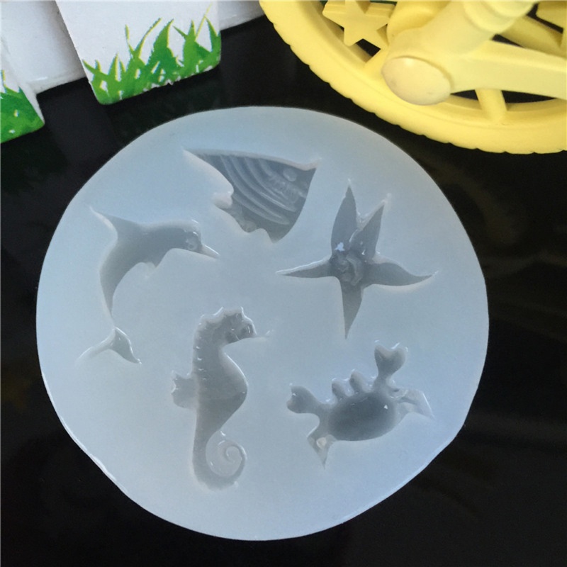 Wellb Seahorse Seashell Sao Biển Khuôn Socola Cho Sugarcraft Trang Trí Bánh Trang Trí Nhà Cửa