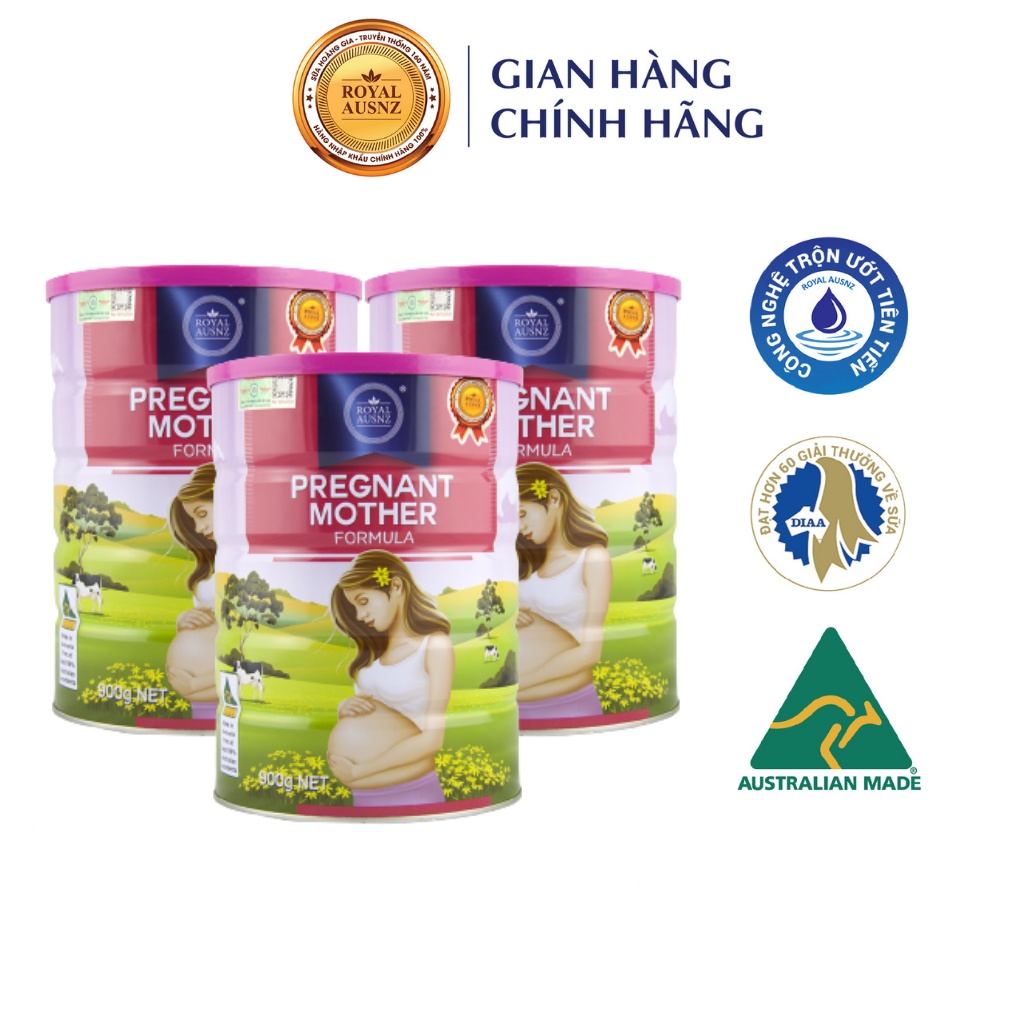 Mô tả Combo 3 Hộp Sữa Bột Pregnant Mother Formula ROYAL AUSNZ Bổ Sung Vitamin Và Khoáng Chất Cho Phụ Nữ Mang Thai 900g/hộp - 1