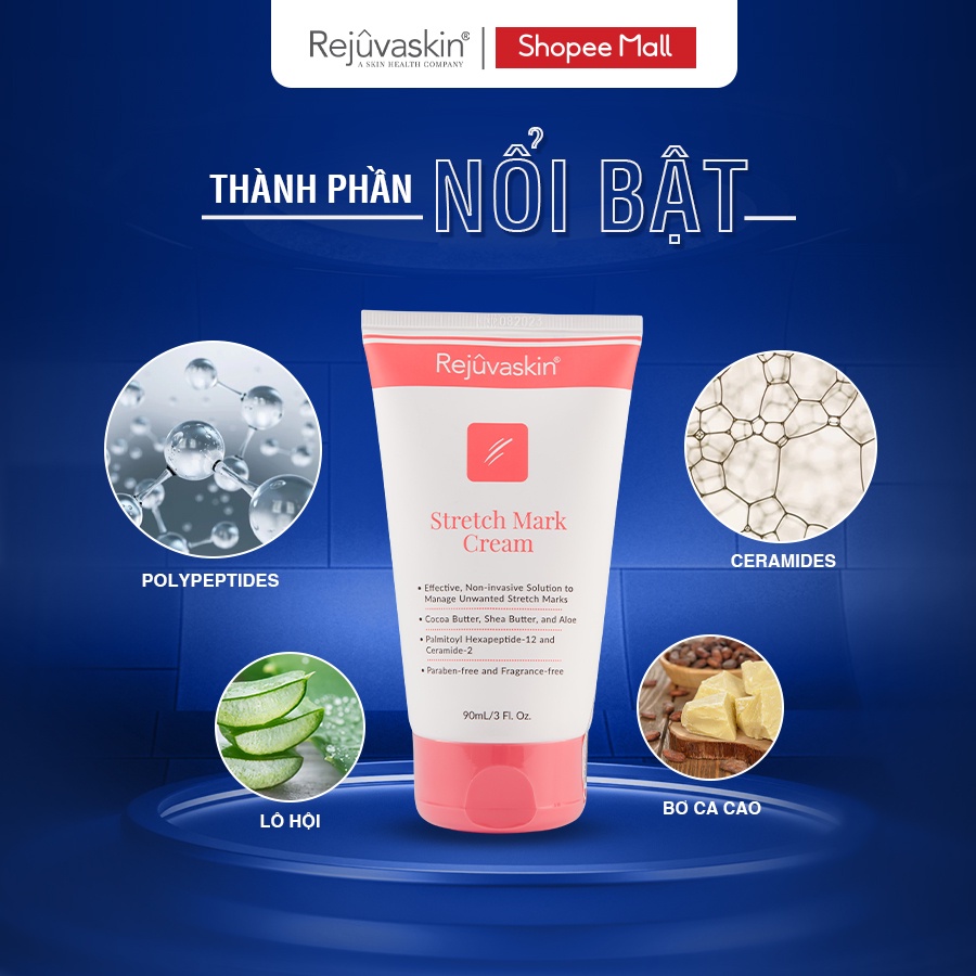 Ảnh Kem phòng ngừa và làm mờ rạn da REJUVASKIN Stretch Mark Cream 90ml 4