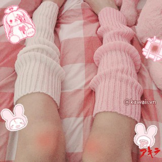 [ Có sẵn ] Long knit SOCKs - Vớ dài đến đầu gối phong cách Nhật Bản