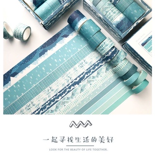 Jianwu 12 Cái / bộ 300cm Kết Hợp Tạp Chí Washi Băng Series Washi Băng Nhật Ký Tự Làm Mặt nạ Băng Nhãn Dán Dễ Thương Văn Phòng Phẩm Đồ Dùng Học Tập