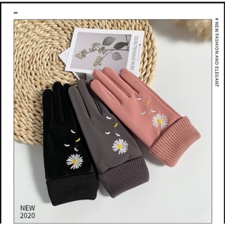 Găng tay nữ hình HOA CÚC phong cách Hàn Quốc chống nắng dễ thương cao cấp