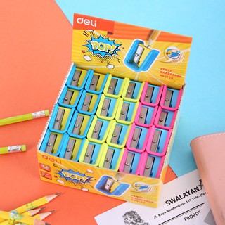 Gọt bút chì mini Deli - Xanh lam, Hồng, Xanh lá - 1 chiếc màu ngẫu nhiên - ER00100