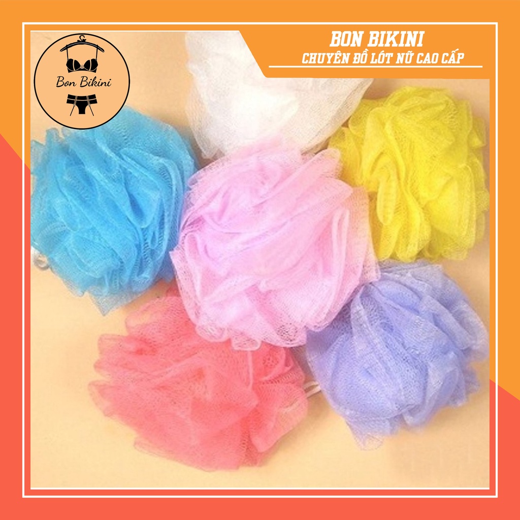 Bông tắm lưới loại tròn cao cấp tạo bọt size to 20x20cm TH Store 247