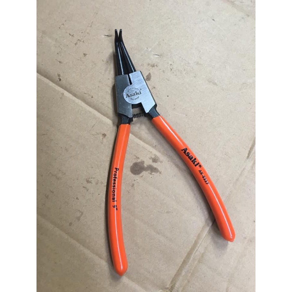 Kìm Mở Phe Asaki 9 inch 225mm Cong Thẳng Bóp Vào Bung Ra AK-8330 AK-8344 AK-8337 AK-8351