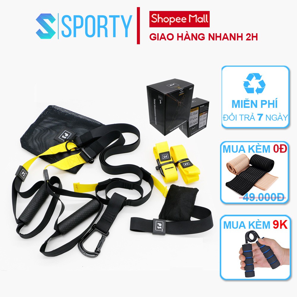 Bộ dây kháng lực đa năng tập thể hình TRX Pro P1, P2, P3 SPORTY dùng tập Gym và Yoga
