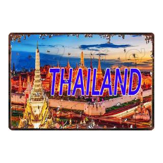 2020 Tarvel Thành Phố Tín Hiệu Bangkok Mảng Bám Kim Loại Vintage Voi Tấm Kim Loại Cho Tường Poster Thanh Nghệ Thuật Trang Trí Nhà DU-58851A