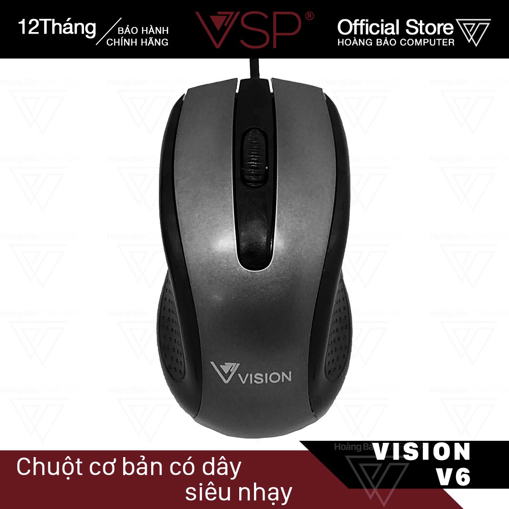 Chuột cơ bản có dây siêu nhạy Vision V6 - Chính hãng | Shopee Việt Nam