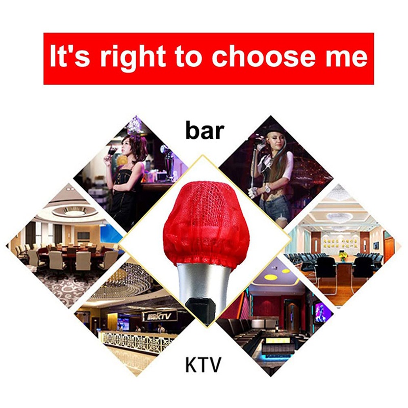 200 Chiếc Vỏ Micro Dùng Một Lần, Kính Chắn Gió Micro Cầm Tay Cho Phòng Thu KTV Karaoke (Màu Hỗn Hợp)