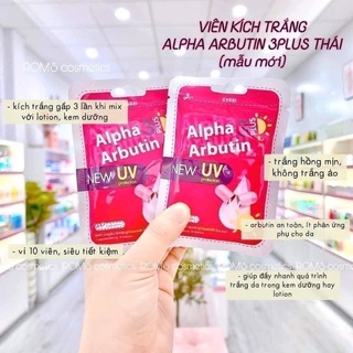 01 Vỉ Kích Trắng 10 Viên ALPHA ARBUTIN New UV Plus Thái Lan Chính Hãng