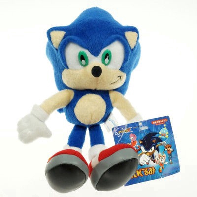 Phim hoạt hình mới Sonic Silver Toy Hedgehog Hình với Búp bê mềm sang trọng 23cm 9