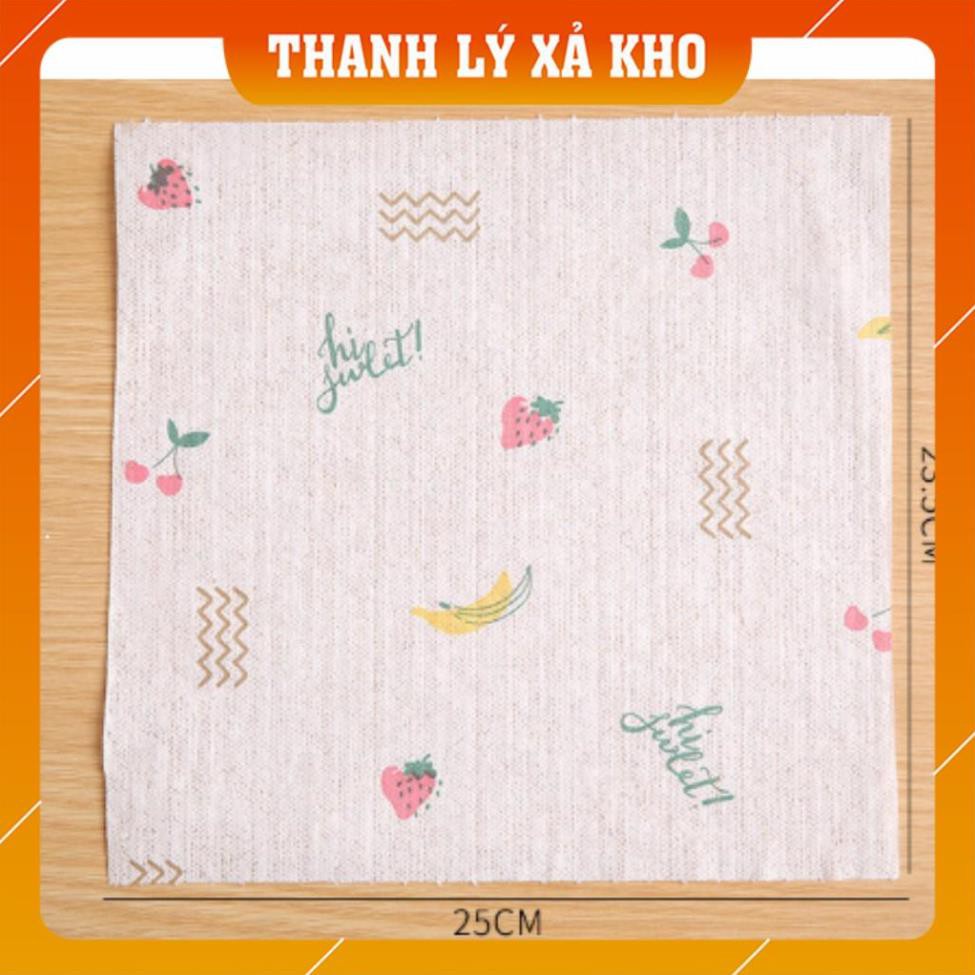 Combo 5 Cuộn Giấy Lau Nhà Bếp Đa Năng Họa Tiết Dễ Thương - Giấy Lau Chén Dĩa Có Thể Tái Sử Dụng