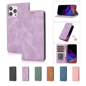 Ốp Từ Tính Mạnh Cho iPhone 17 Pro Max 17 Air 17e 16 Pro Max 16 Plus 16e 15 14 13 12 11 SE 7 8 plus XR XS Max Ví Da Flip Casing Card Holder
