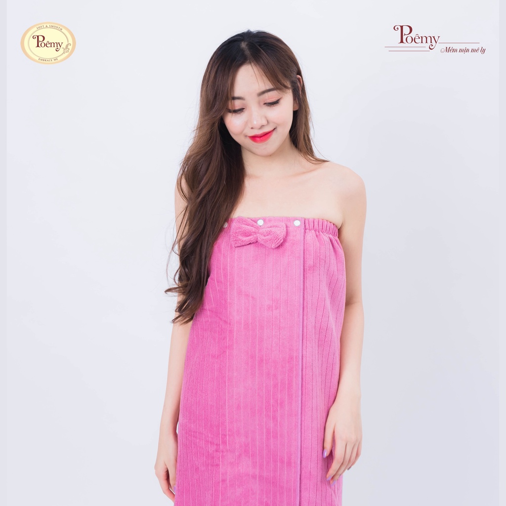 Ảnh Váy quây spa, phòng tắm cao cấp Poêmy không túi sọc gân KT(70x120) 2