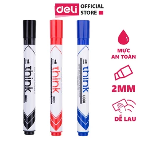 Bút Lông Bảng Deli Bút Dạ Viết Bảng Trắng Xóa Được Mực Xanh Đen Đỏ Loại To Nhỏ Tiện Dụng An Toàn Không Độc Hại