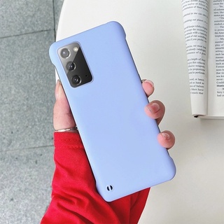 Ốp Điện Thoại Không Khung Mỏng Cho Samsung Galaxy S23 Ultra S21 S22 S20 FE Note 20 22 Ultra 10 Plus S22 Plus Màu Kẹo PC Cứng Mờ T03