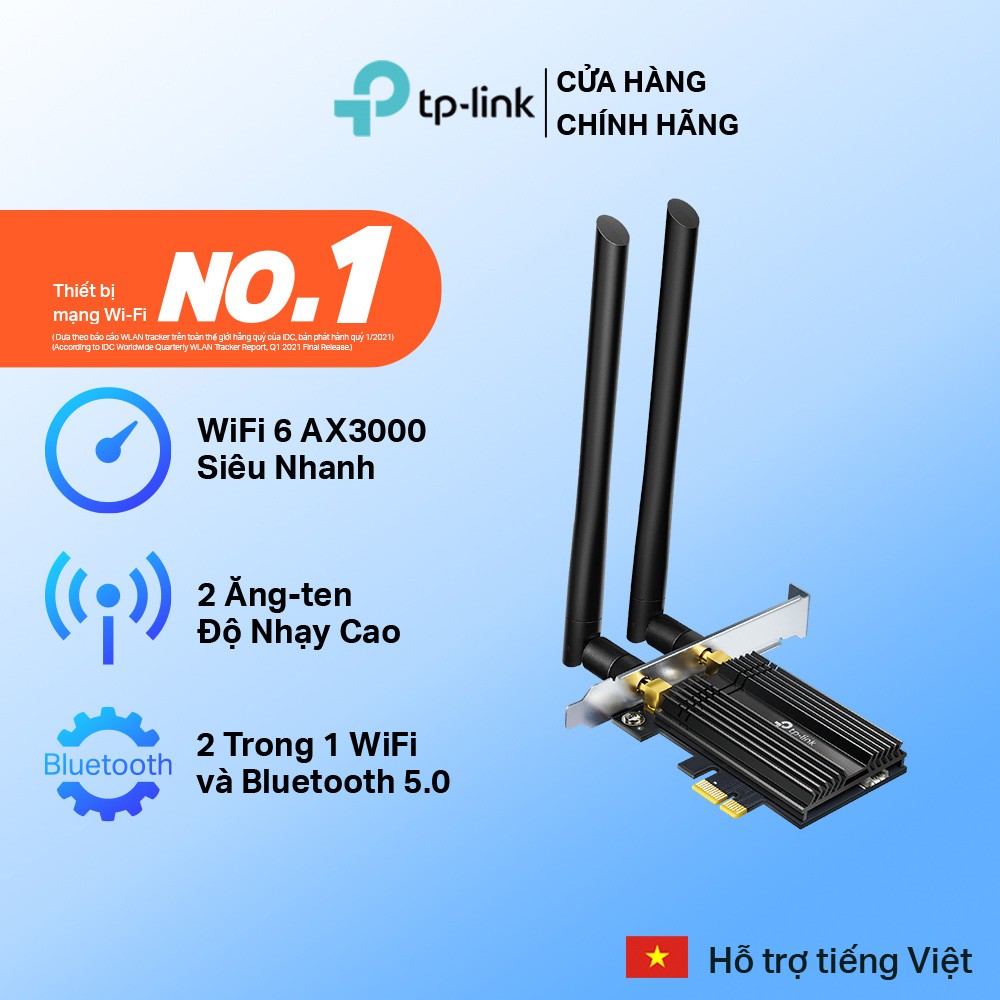 Bộ Chuyển Đổi Không Dây TP-Link Archer TX50E PCIe Bluetooth 5.0 Wi-Fi 6 AX3000
