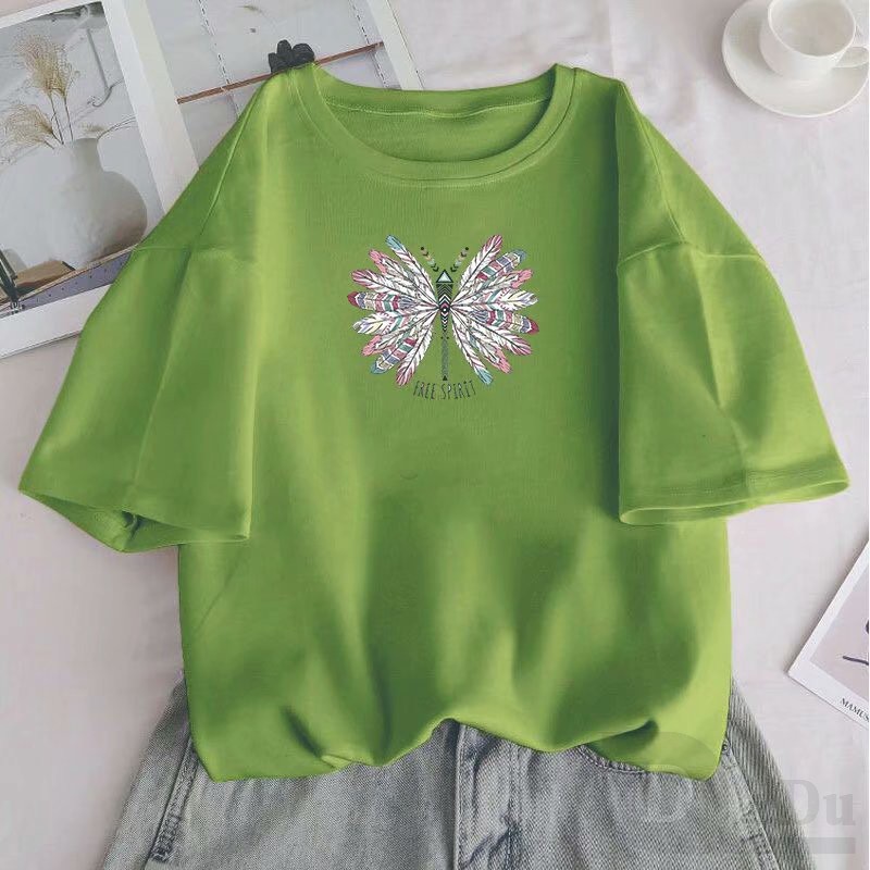 Ảnh Áo Thun Tay Ngắn Dáng Rộng Plus Size Phong Cách Hàn Quốc  Áo Thun NgắN Tay DáNg Ôm ThờI Trang Cho Nữ 4