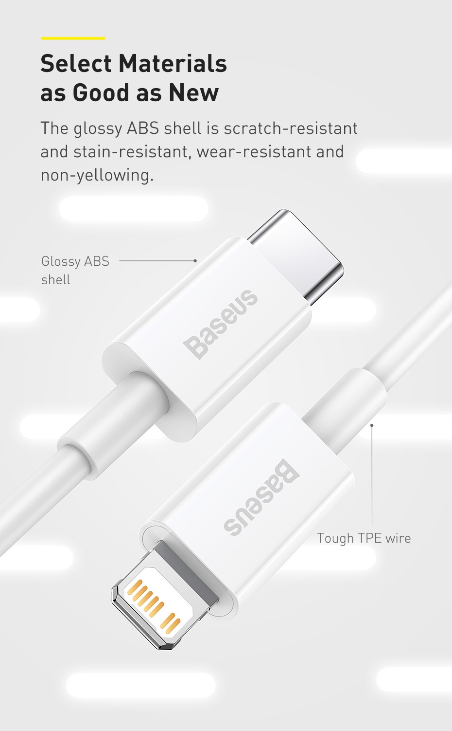 Mô tả Cáp sạc nhanh Baseus PD 20W Cáp C-L tương thích cho cáp USB sạc nhanh 12-14 - 9