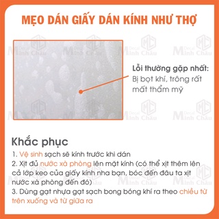 Decal dán kính Minh Châu mờ đẹp giá rẻ 90x50cm