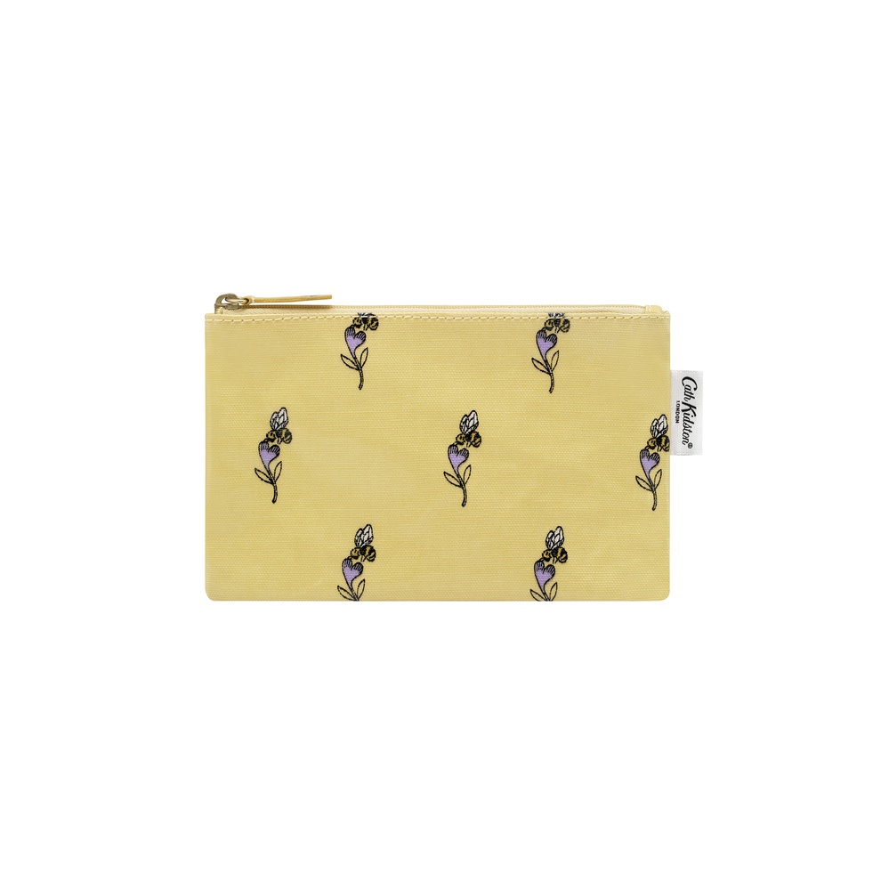 Cath Kidston - Túi đựng mỹ phẩm/Zip Purse - Bee & Heart - Yellow -1042276