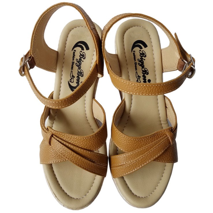 Giày sandal đế xuồng da bò thời trang BIGGBEN HKD363