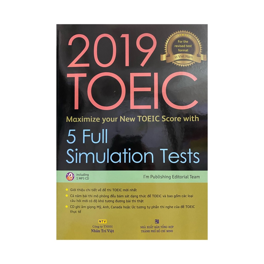Sách - 2019 Toeic maximize your New Toeic Score with 5 full Simulation ...