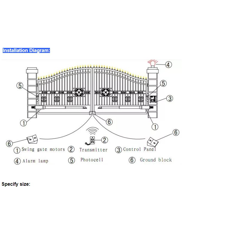 Motor cửa cổng tự động C05 Thiết bị đóng mở cửa tự động swing gate motor C05