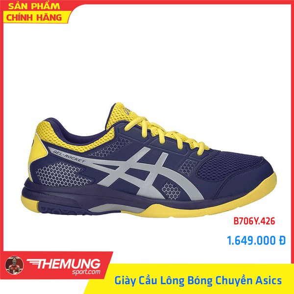 Giay C u Long Bong Chuy n Asics nam GEL ROCKET 8 B706Y.426 Xanh Shopee Vi t Nam