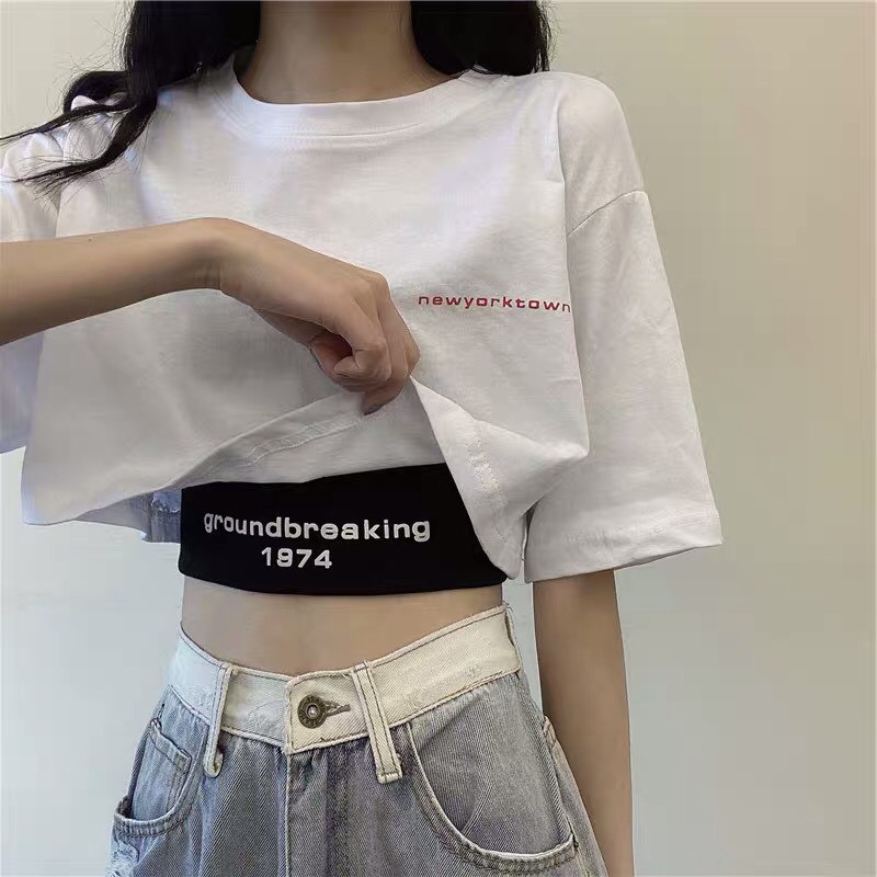 Bộ Áo Croptop Nữ 1974 🦋 Set Crt Áo Ngắn Kèm Bra 3 Màu🦋 | Shopee Việt Nam