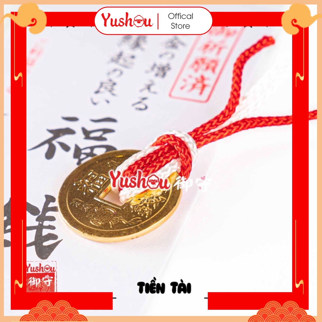 Túi Phước Yushou Chiêu T.ài - Xu May Mắn Mẫu 56, Có sẵn, Quà tặng ý nghĩa.