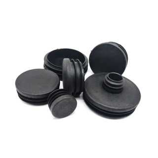 4 Đen Tròn Nhựa Trống Cuối Nắp Ống Ống Chèn Cắm Bung Chèn Nút Chặn 10mm-58mm
