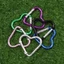 GUSTAVA 3 / 6 / 9 Chiếc Nhôm Carabiner 10 Màu Phụ Kiện Leo Núi Ngoài Trời Dụng Cụ Cắm Trại Khóa Hình Trái Tim