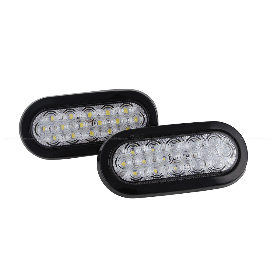 Combo 2 Đèn Led Hình Oval Xe Tải VIAIR VI019 12V Màu Trắng