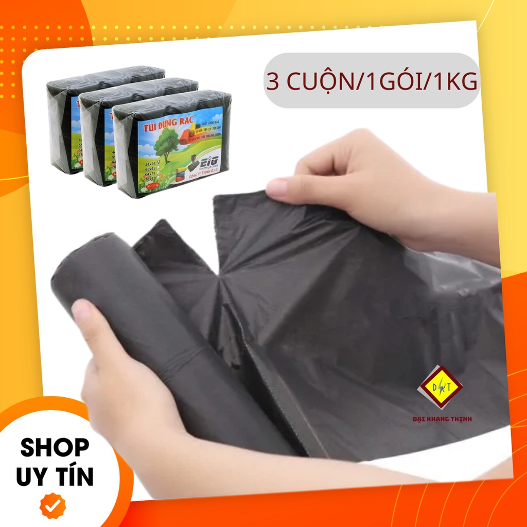 Bao rác 3 cuộn đen đủ size Tiểu Trung Đại Túi rác đen (3CUỘN/1GÓI/1KG ...
