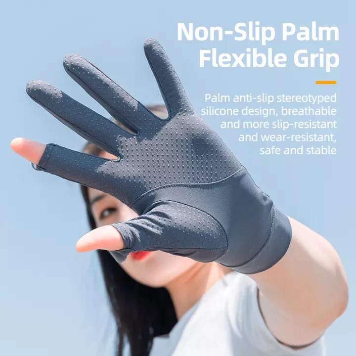 Găng Tay Thể Thao Rockbros Ice Silk, Chống Trơn Trượt, Thoáng Khí và Chống Tia UV