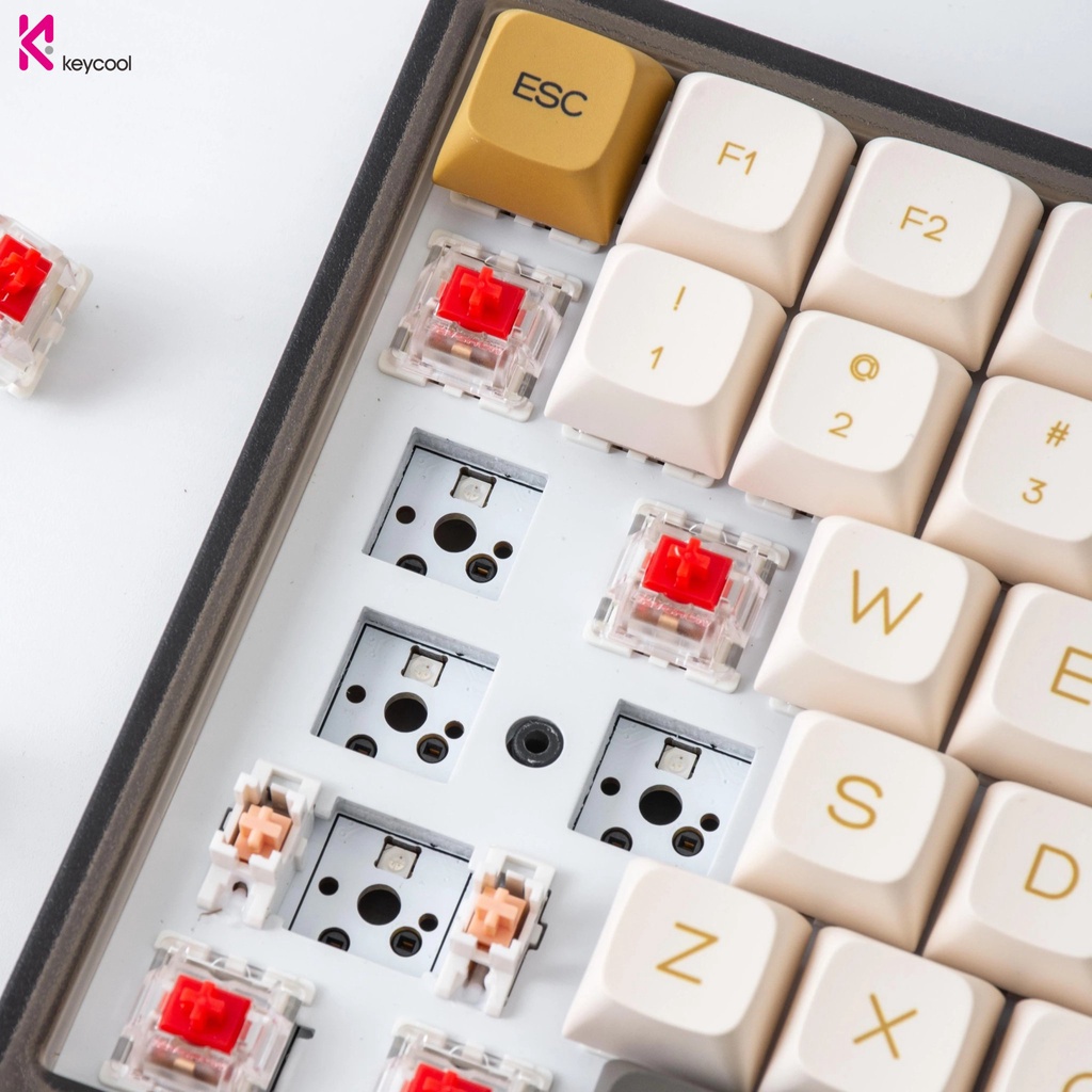 Bàn phím cơ Keycool KC84 Pro Smoke Black RGB Hotswap Three-mode ...