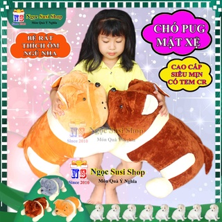 THÚ NHỒI BÔNG CON CHÓ PUG MẶT XỆ SIÊU DỄ THƯƠNG ÔM NGỦ - GẤU BÔNG HÌNH CON CHÓ MẶT XỆ PUG SIÊU CƯNG